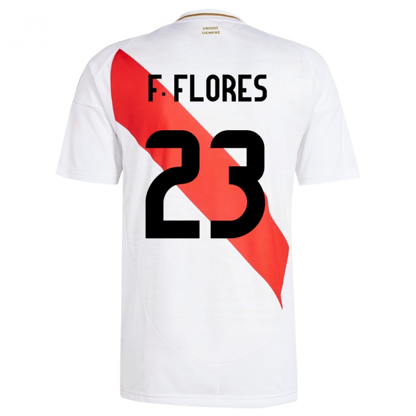 Dětské Peru Franchesco Flores #23 Bílý Domů Hráčské Dresy 24-26 Dres