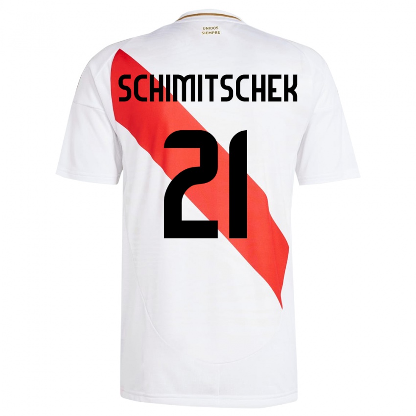 Dětské Peru Ian Schimitschek #21 Bílý Domů Hráčské Dresy 24-26 Dres