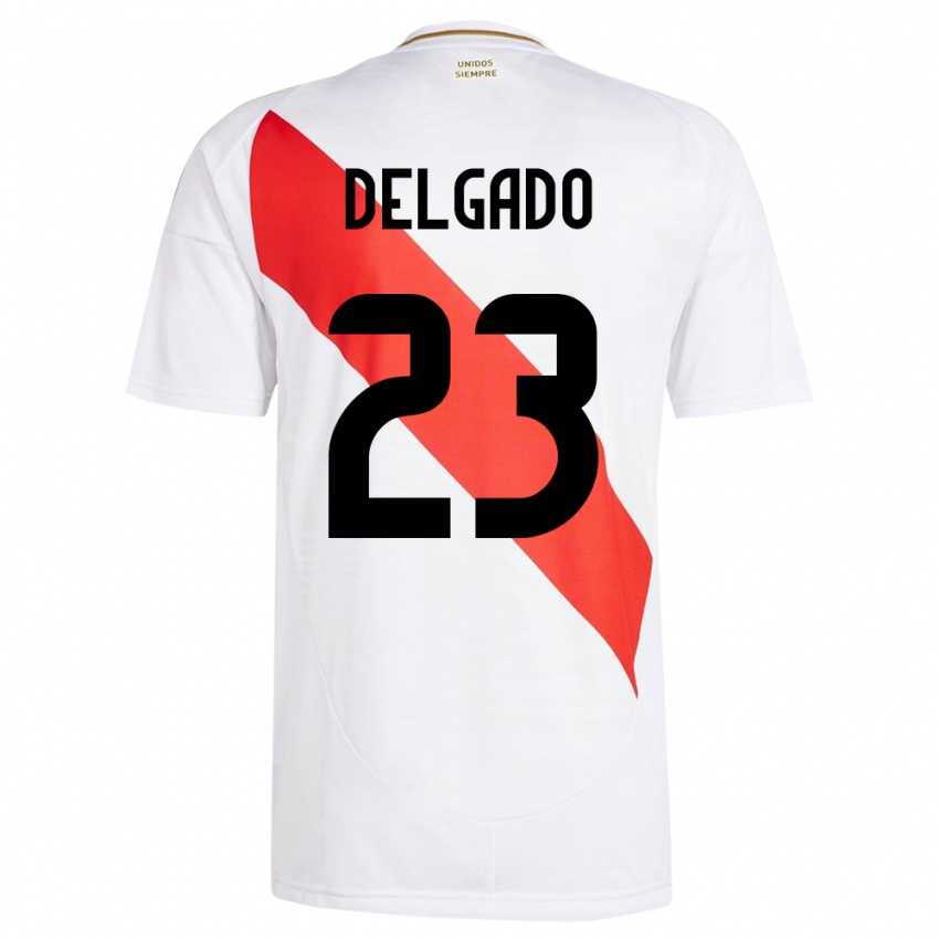 Dětské Peru Valentino Delgado #23 Bílý Domů Hráčské Dresy 24-26 Dres