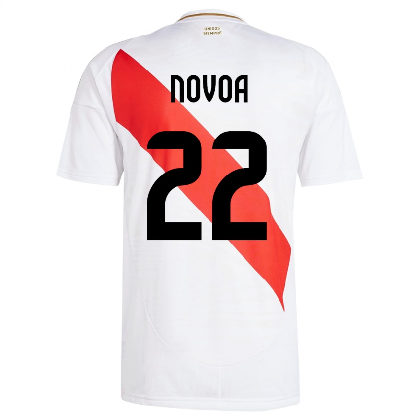 Dětské Peru Cindy Novoa #22 Bílý Domů Hráčské Dresy 24-26 Dres