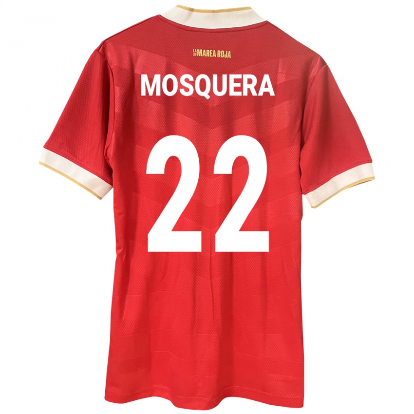 Dětské Panama Orlando Mosquera #22 Červené Domů Hráčské Dresy 24-26 Dres