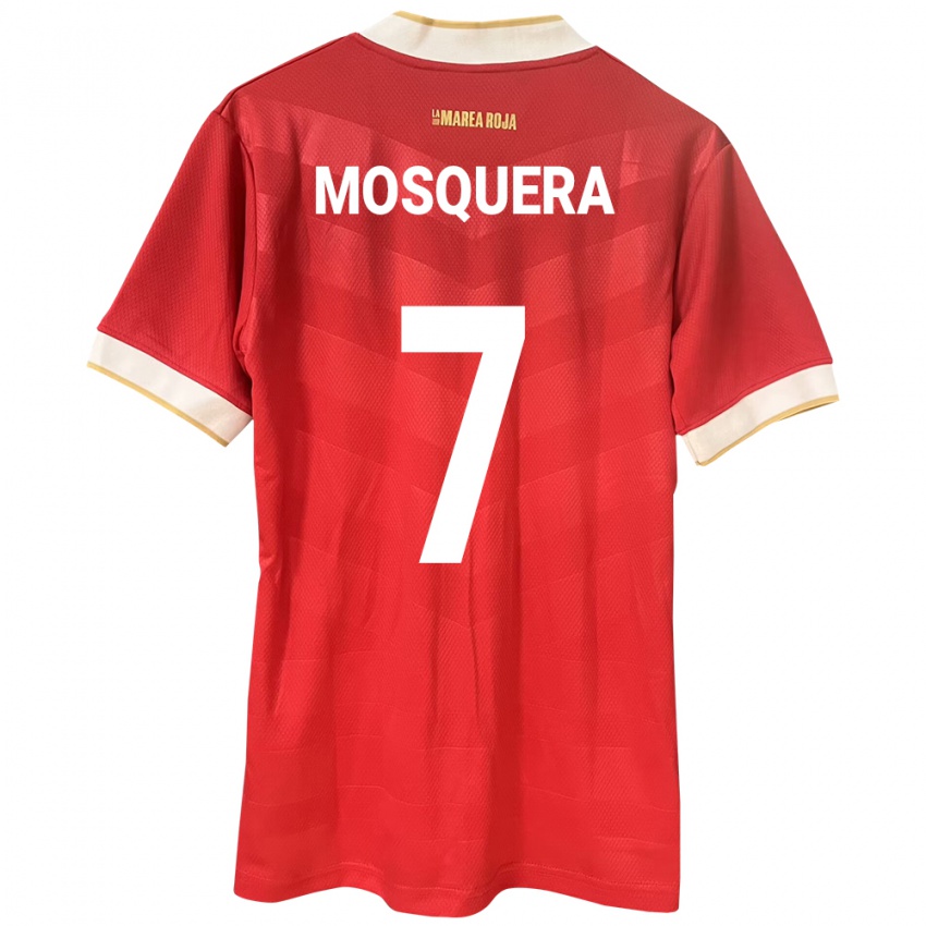 Dětské Panama Rafael Mosquera #7 Červené Domů Hráčské Dresy 24-26 Dres