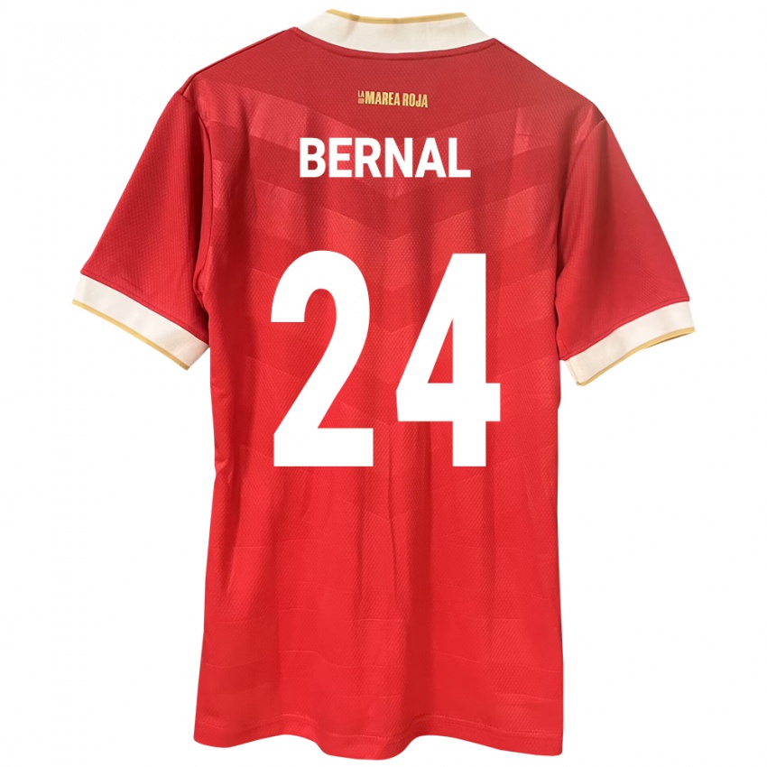 Dětské Panama Kevin Bernal #24 Červené Domů Hráčské Dresy 24-26 Dres