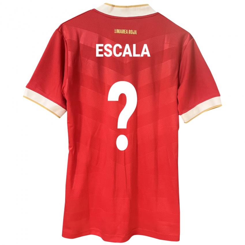 Dětské Panama Virgilio Escala #0 Červené Domů Hráčské Dresy 24-26 Dres