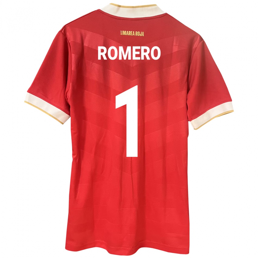 Dětské Panama Manuel Romero #1 Červené Domů Hráčské Dresy 24-26 Dres