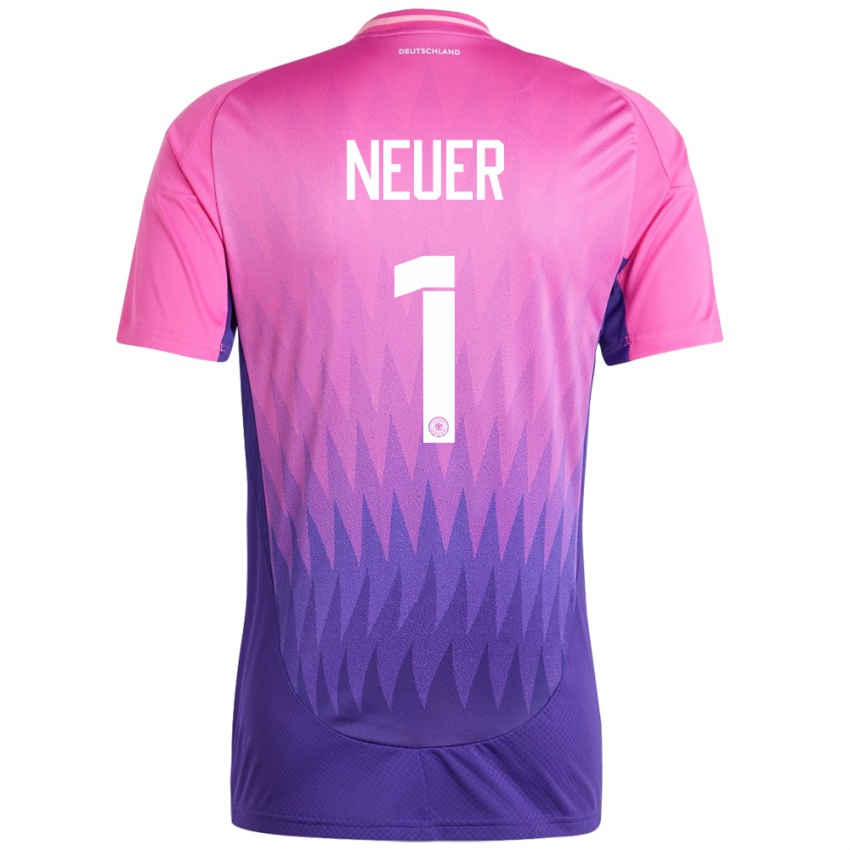 Dětské Německo Manuel Neuer #1 Růžově Fialová Daleko Hráčské Dresy 24-26 Dres