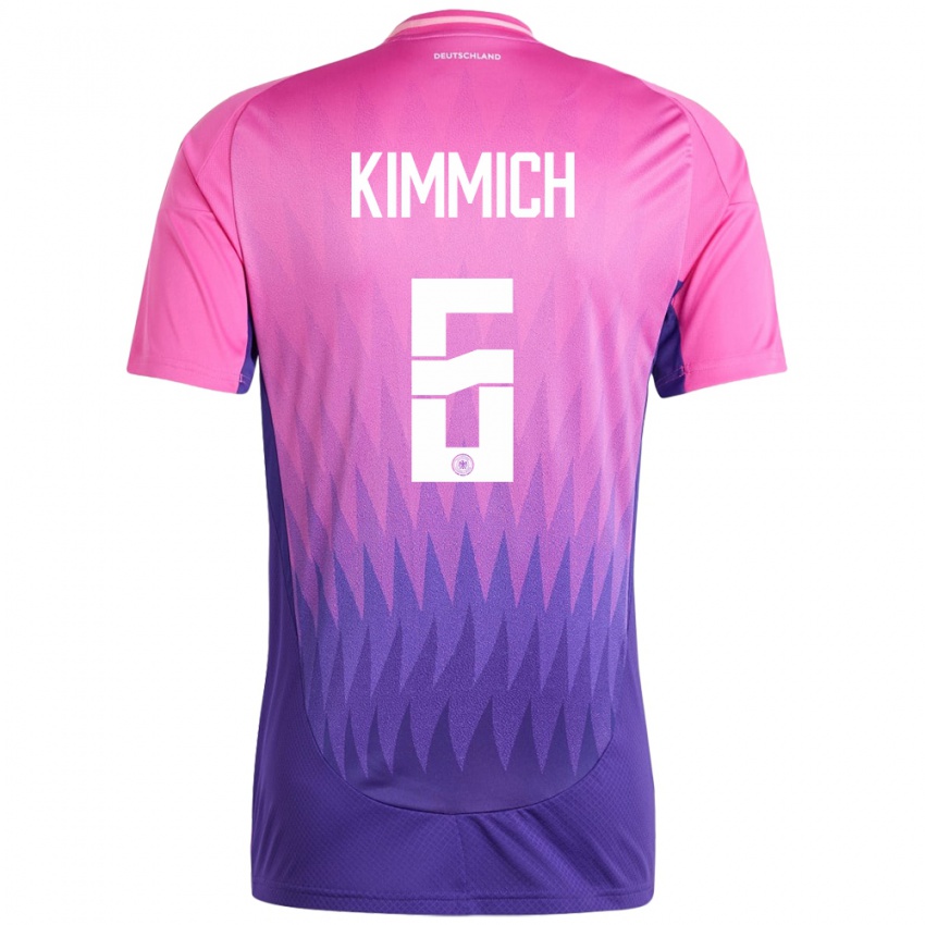 Dětské Německo Joshua Kimmich #6 Růžově Fialová Daleko Hráčské Dresy 24-26 Dres