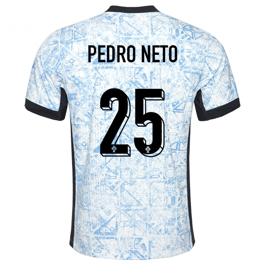 Dětské Portugalsko Pedro Neto #25 Krémově Modrá Daleko Hráčské Dresy 24-26 Dres