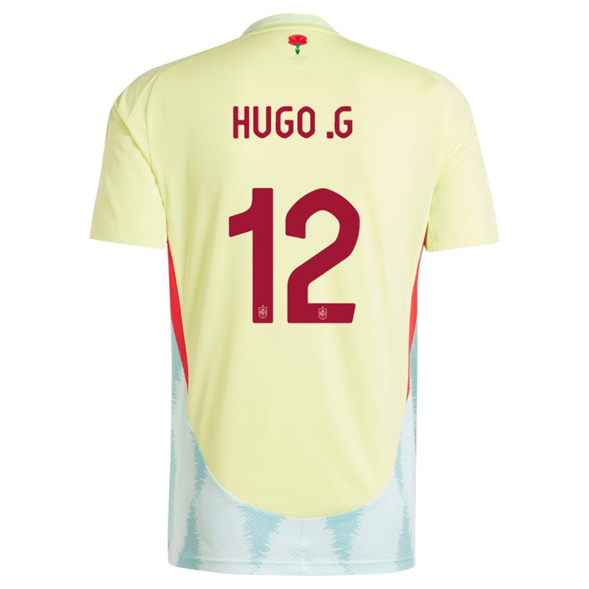 Dětské Španělsko Hugo Guillamon #12 Žlutá Daleko Hráčské Dresy 24-26 Dres