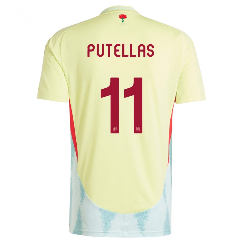 Dětské Španělsko Alexia Putellas #11 Žlutá Daleko Hráčské Dresy 24-26 Dres