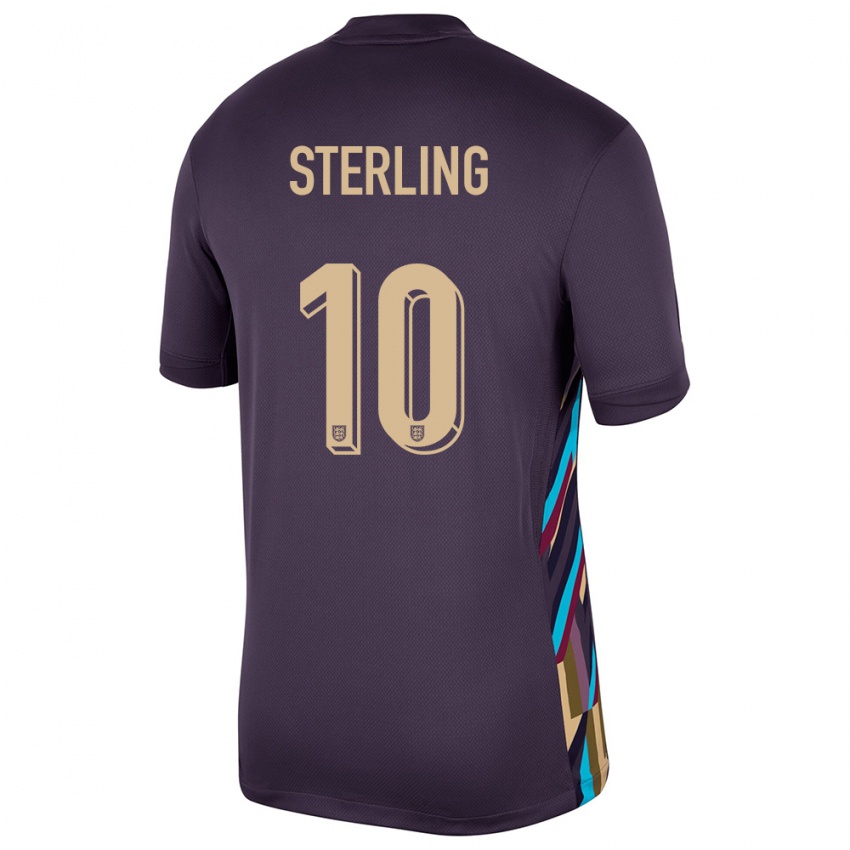 Dětské Anglie Raheem Sterling #10 Tmavá Rozinka Daleko Hráčské Dresy 24-26 Dres