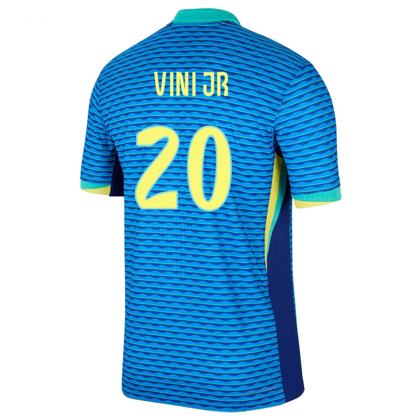 Dětské Brazílie Vinicius Junior #20 Modrý Daleko Hráčské Dresy 24-26 Dres