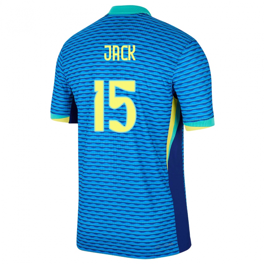 Dětské Brazílie Fellipe Jack #15 Modrý Daleko Hráčské Dresy 24-26 Dres