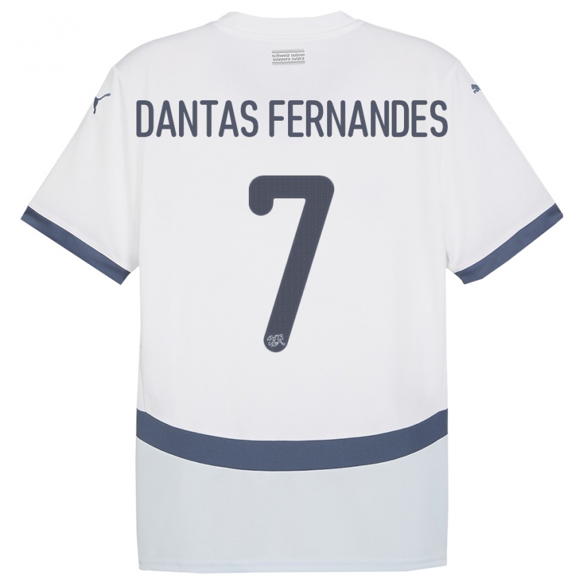 Dětské Švýcarsko Ronaldo Dantas Fernandes #7 Bílý Daleko Hráčské Dresy 24-26 Dres