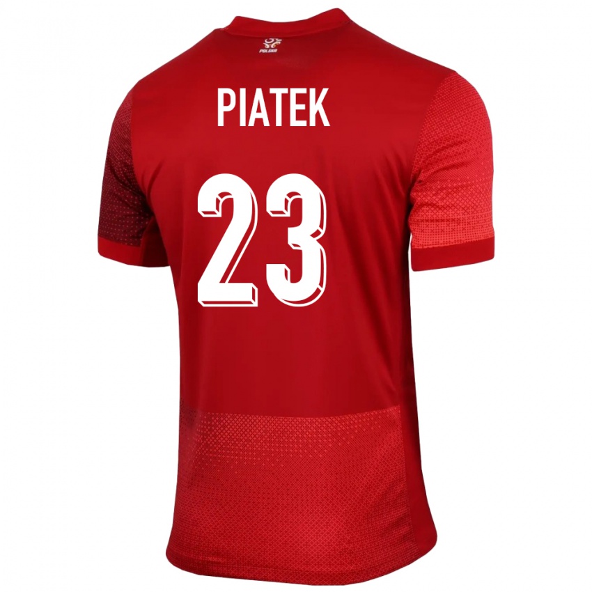 Dětské Polsko Krzysztof Piatek #23 Červené Daleko Hráčské Dresy 24-26 Dres