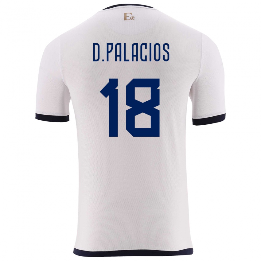 Dětské Ekvádor Diego Palacios #18 Bílý Daleko Hráčské Dresy 24-26 Dres