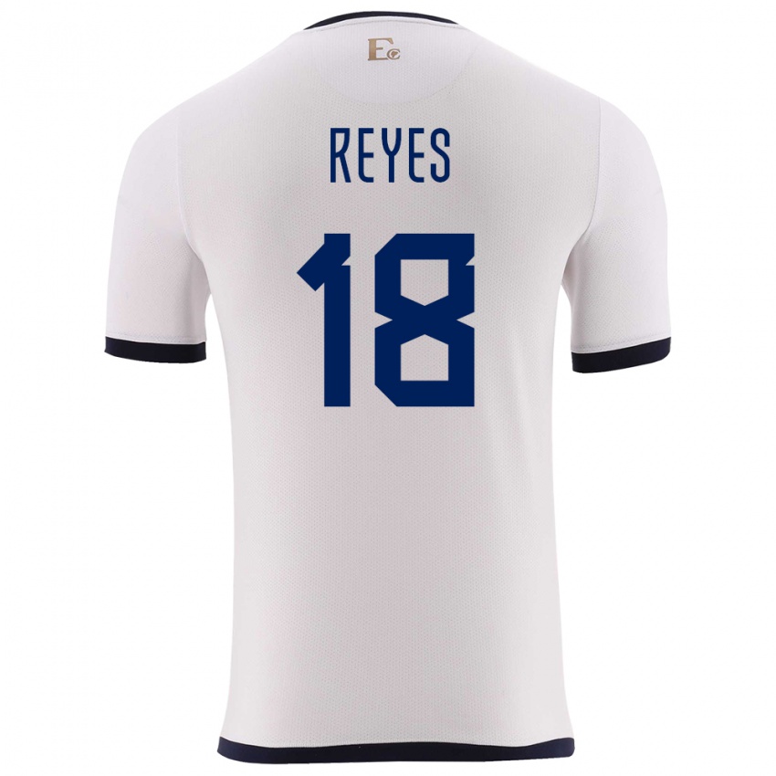 Dětské Ekvádor Ashley Reyes #18 Bílý Daleko Hráčské Dresy 24-26 Dres