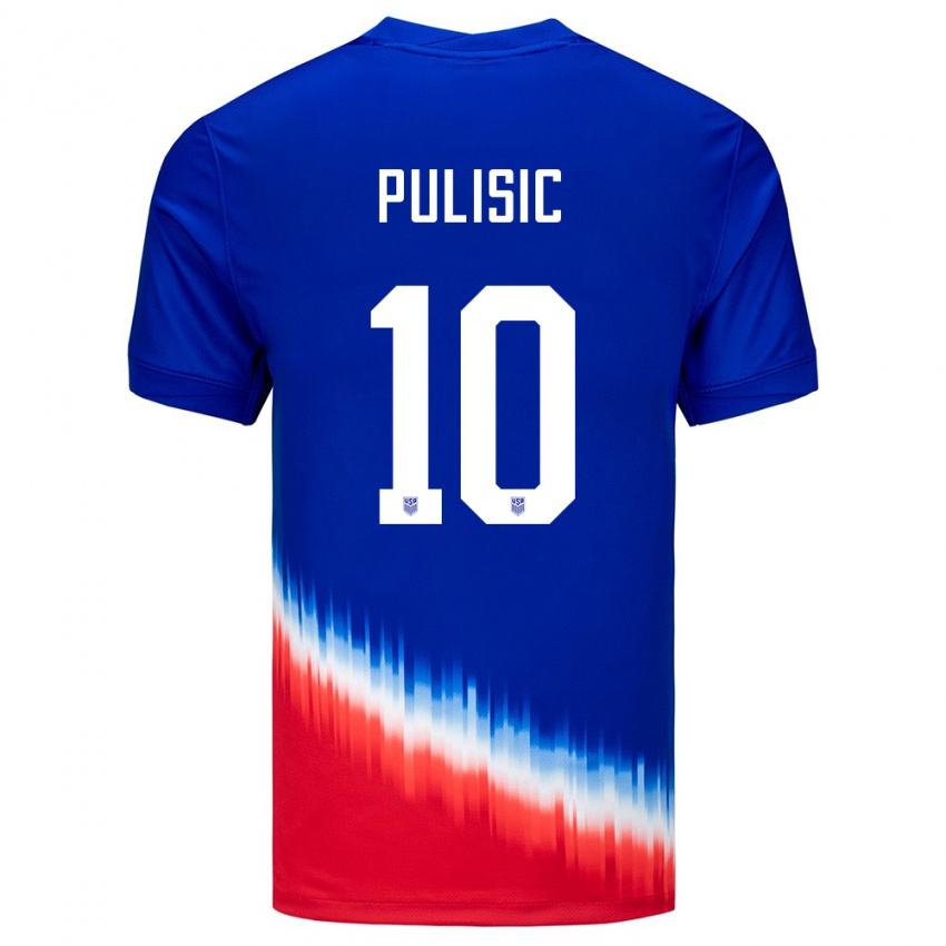 Dětské Spojené Státy Americké Christian Pulisic #10 Modrý Daleko Hráčské Dresy 24-26 Dres