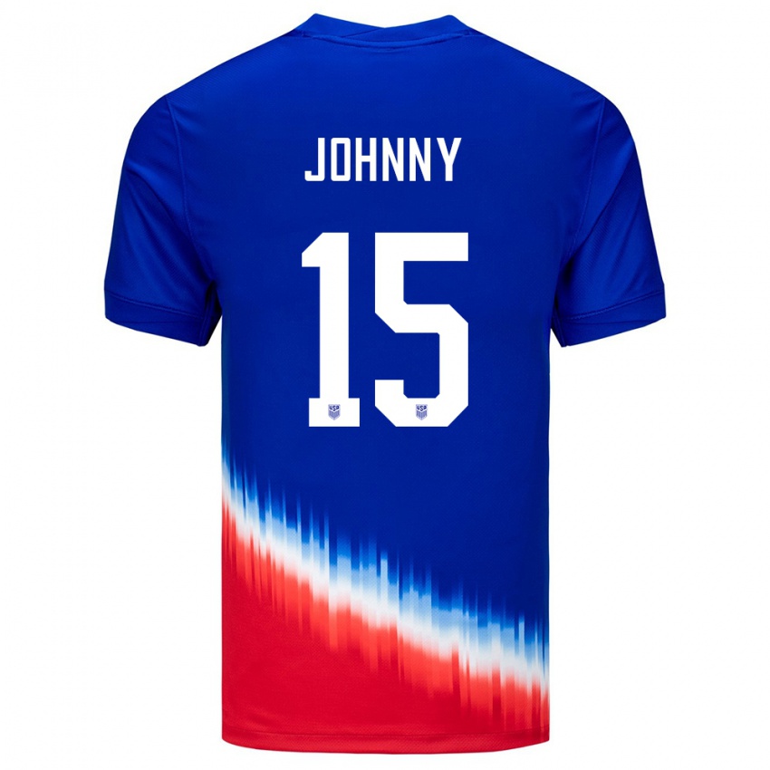 Dětské Spojené Státy Americké Johnny #15 Modrý Daleko Hráčské Dresy 24-26 Dres