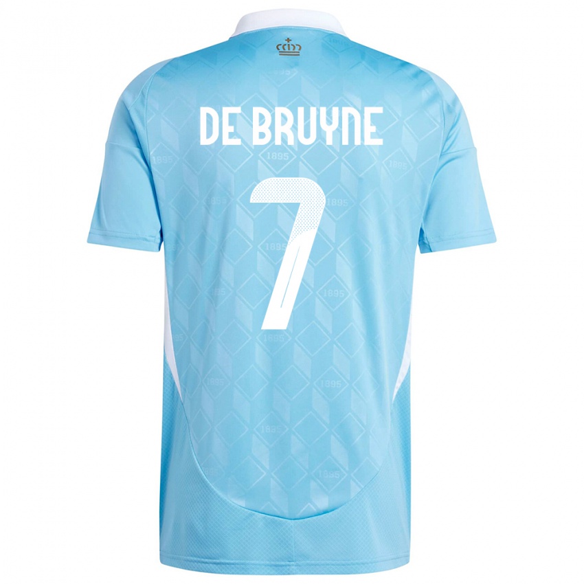 Dětské Belgie Kevin De Bruyne #7 Modrý Daleko Hráčské Dresy 24-26 Dres