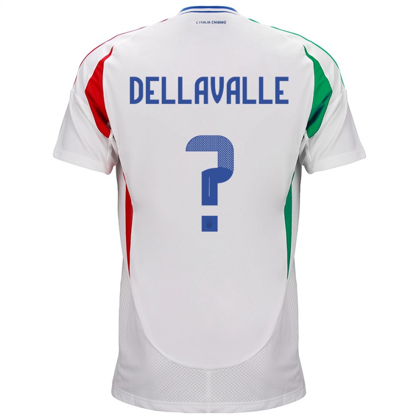 Dětské Itálie Alessandro Dellavalle #0 Bílý Daleko Hráčské Dresy 24-26 Dres