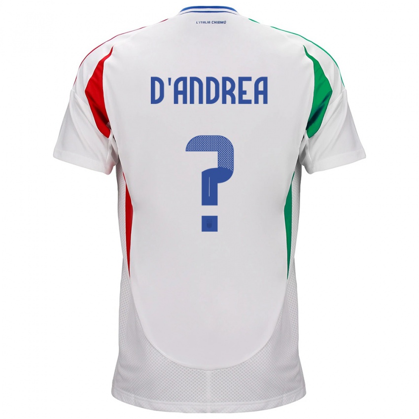 Dětské Itálie Luca D'andrea #0 Bílý Daleko Hráčské Dresy 24-26 Dres