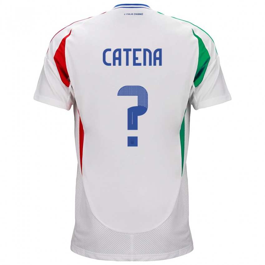 Dětské Itálie Michela Catena #0 Bílý Daleko Hráčské Dresy 24-26 Dres