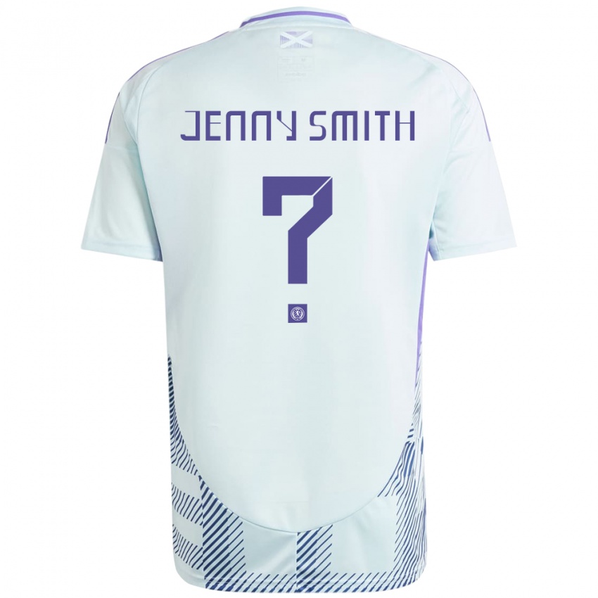 Dětské Skotsko Jenny Smith #0 Světle Mátově Modrá Daleko Hráčské Dresy 24-26 Dres