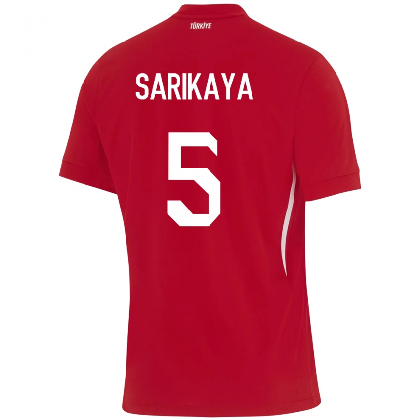 Dětské Turecko Efe Sarıkaya #5 Červené Daleko Hráčské Dresy 24-26 Dres