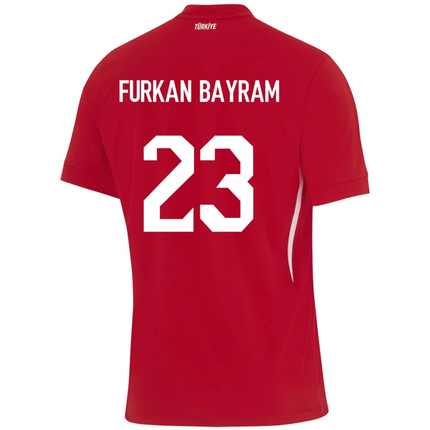 Dětské Turecko Mert Furkan Bayram #23 Červené Daleko Hráčské Dresy 24-26 Dres