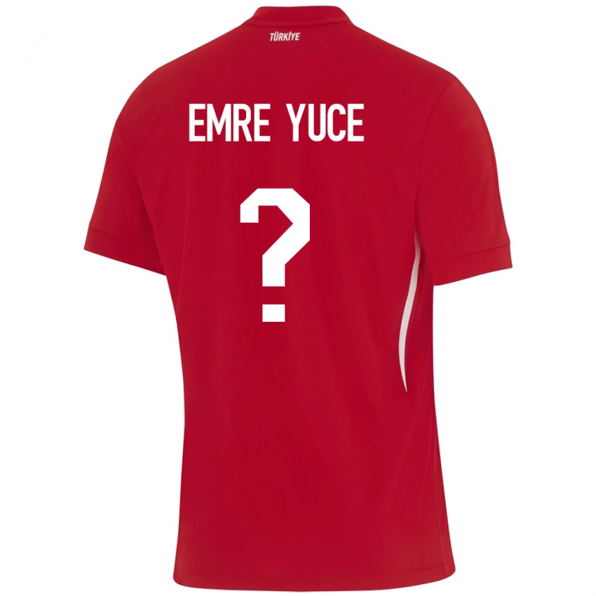 Dětské Turecko Yunus Emre Yüce #0 Červené Daleko Hráčské Dresy 24-26 Dres