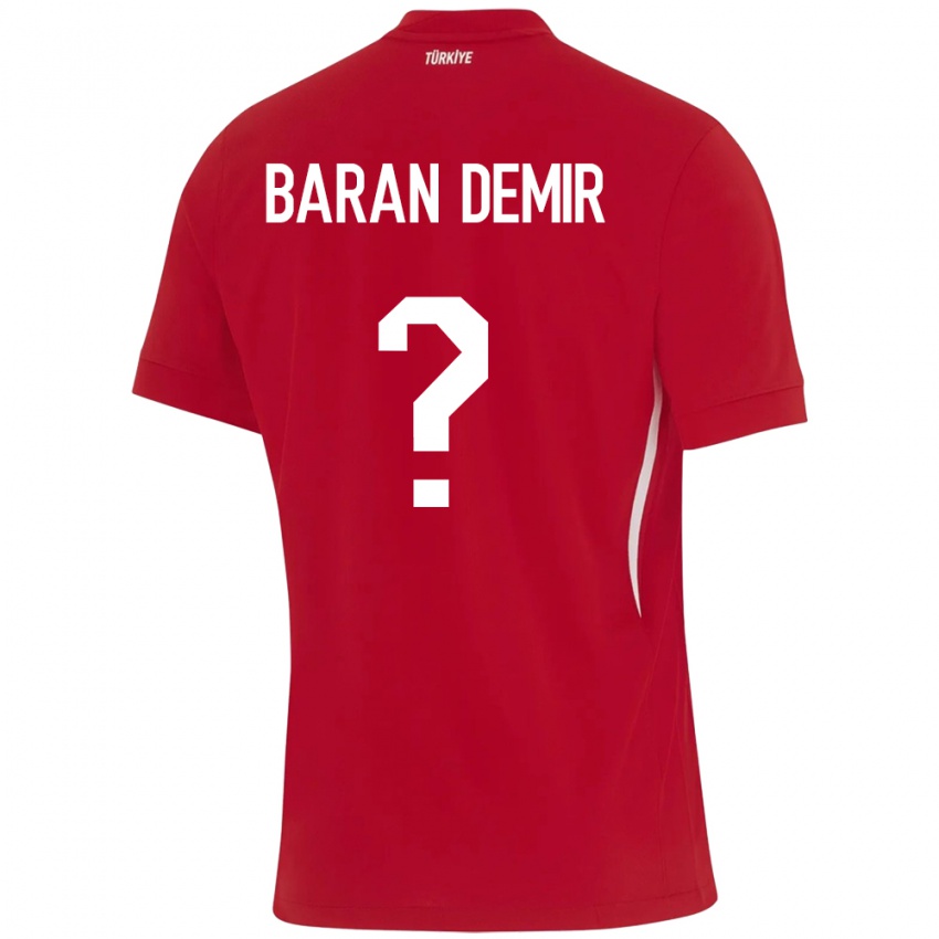 Dětské Turecko Tuna Baran Demir #0 Červené Daleko Hráčské Dresy 24-26 Dres