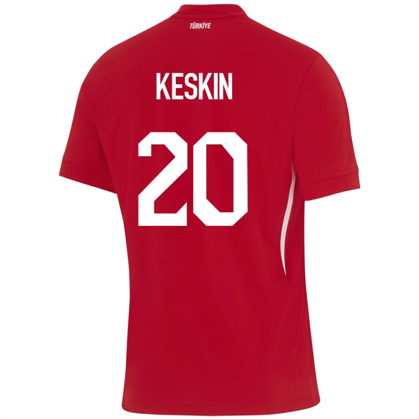 Dětské Turecko Elif Keskin #20 Červené Daleko Hráčské Dresy 24-26 Dres