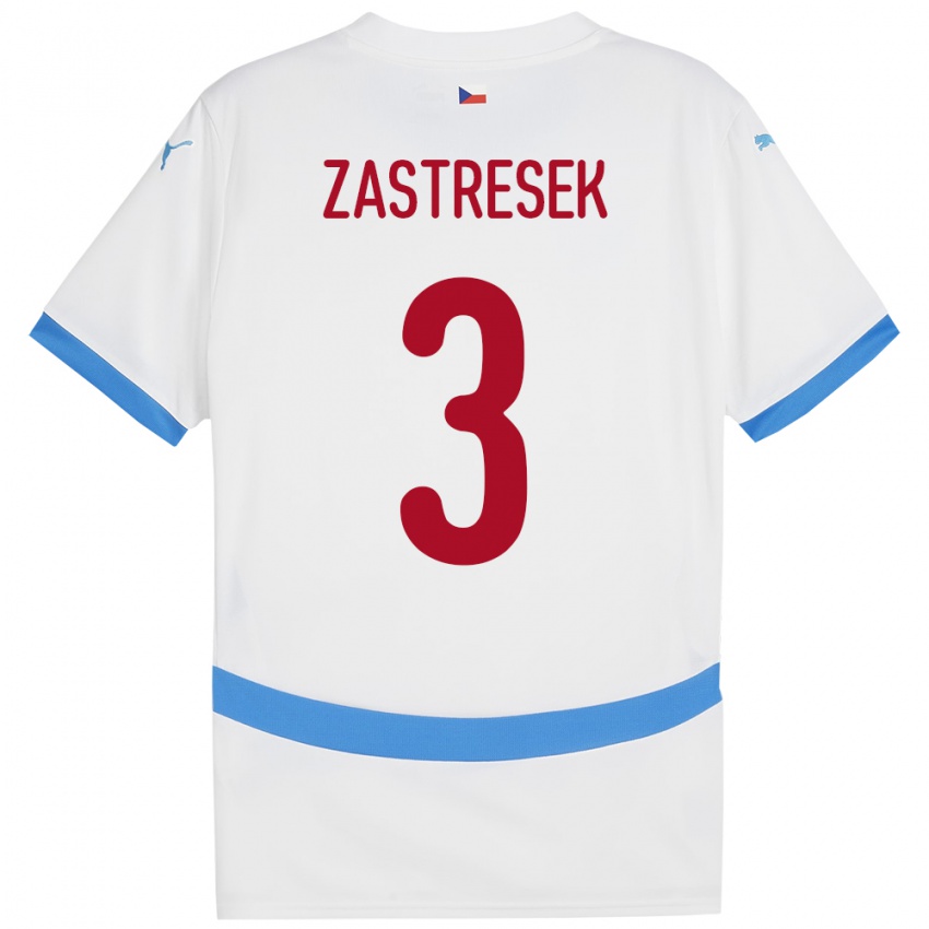 Dětské Česko Matous Zastresek #3 Bílý Daleko Hráčské Dresy 24-26 Dres