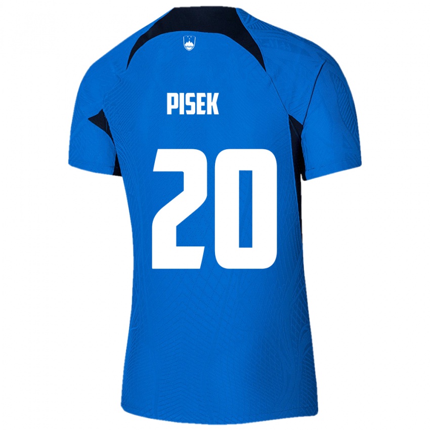 Dětské Slovinsko Jost Pisek #20 Modrý Daleko Hráčské Dresy 24-26 Dres