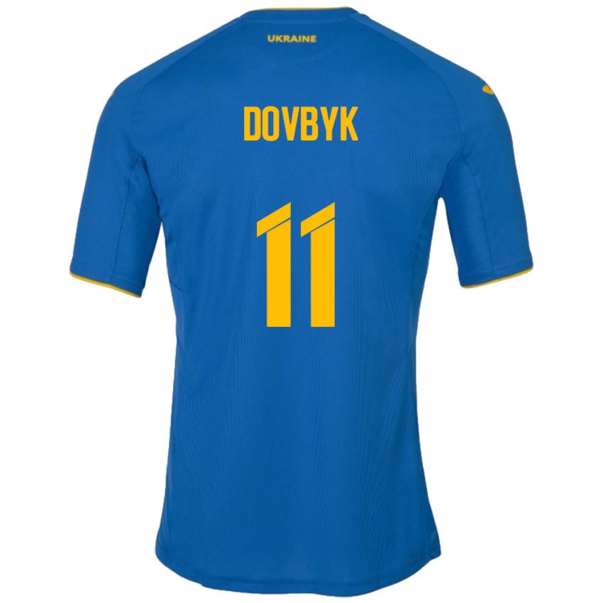 Dětské Ukrajina Artem Dovbyk #11 Modrý Daleko Hráčské Dresy 24-26 Dres