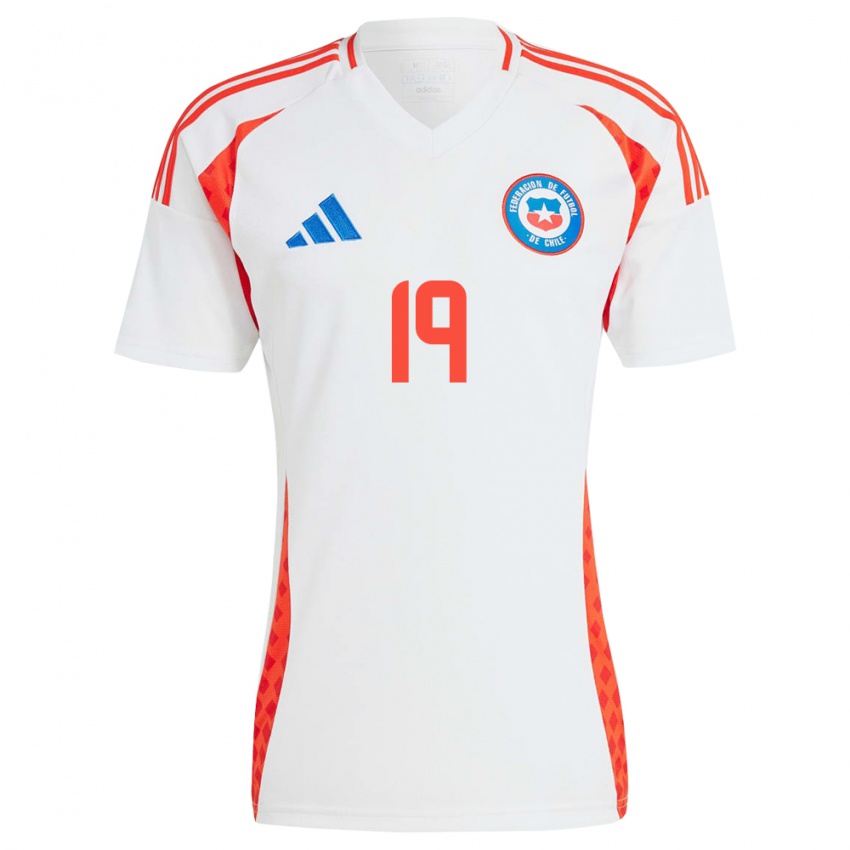 Dětské Chile Llanka Groff #19 Bílý Daleko Hráčské Dresy 24-26 Dres