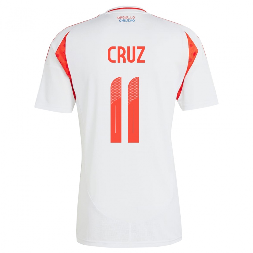 Dětské Chile Joan Cruz #11 Bílý Daleko Hráčské Dresy 24-26 Dres