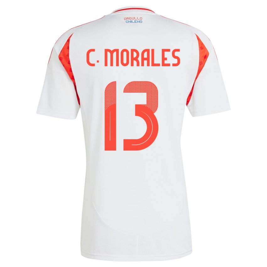 Dětské Chile Cristián Morales #13 Bílý Daleko Hráčské Dresy 24-26 Dres