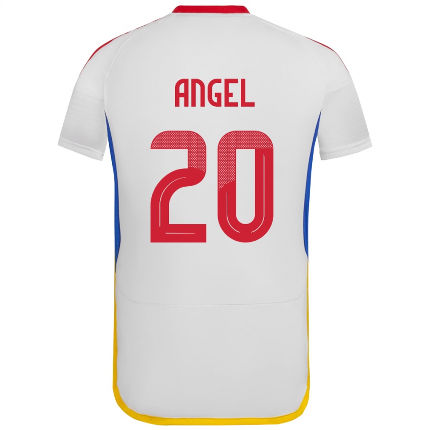 Dětské Venezuela Wilker Ángel #20 Bílý Daleko Hráčské Dresy 24-26 Dres