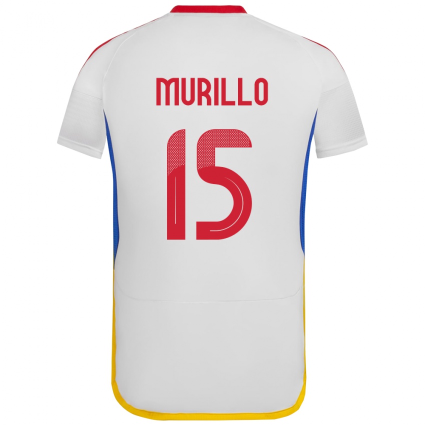 Dětské Venezuela Jhon Murillo #15 Bílý Daleko Hráčské Dresy 24-26 Dres