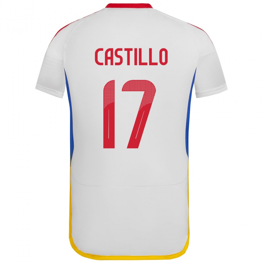 Dětské Venezuela Edson Castillo #17 Bílý Daleko Hráčské Dresy 24-26 Dres