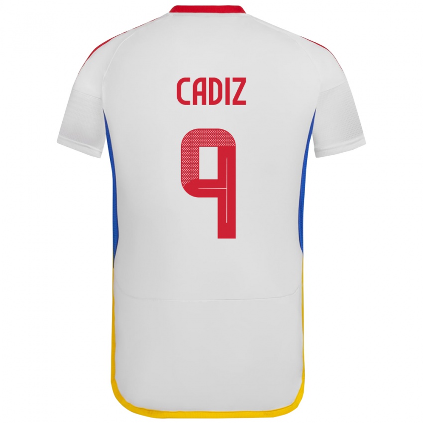 Dětské Venezuela Jhonder Cádiz #9 Bílý Daleko Hráčské Dresy 24-26 Dres