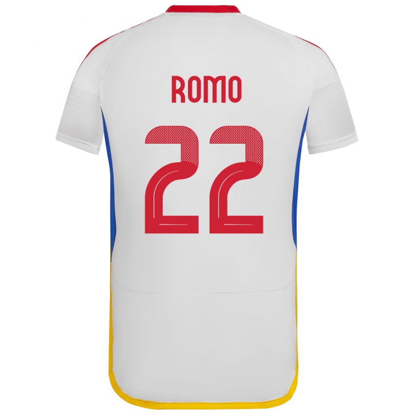 Dětské Venezuela Rafael Romo #22 Bílý Daleko Hráčské Dresy 24-26 Dres