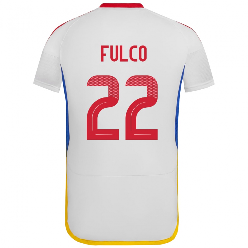 Dětské Venezuela Pedro Fulco #22 Bílý Daleko Hráčské Dresy 24-26 Dres