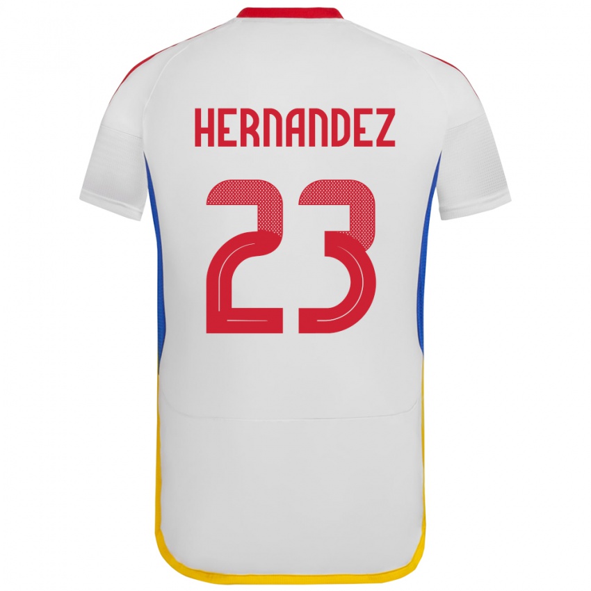 Dětské Venezuela Luifer Hernández #23 Bílý Daleko Hráčské Dresy 24-26 Dres