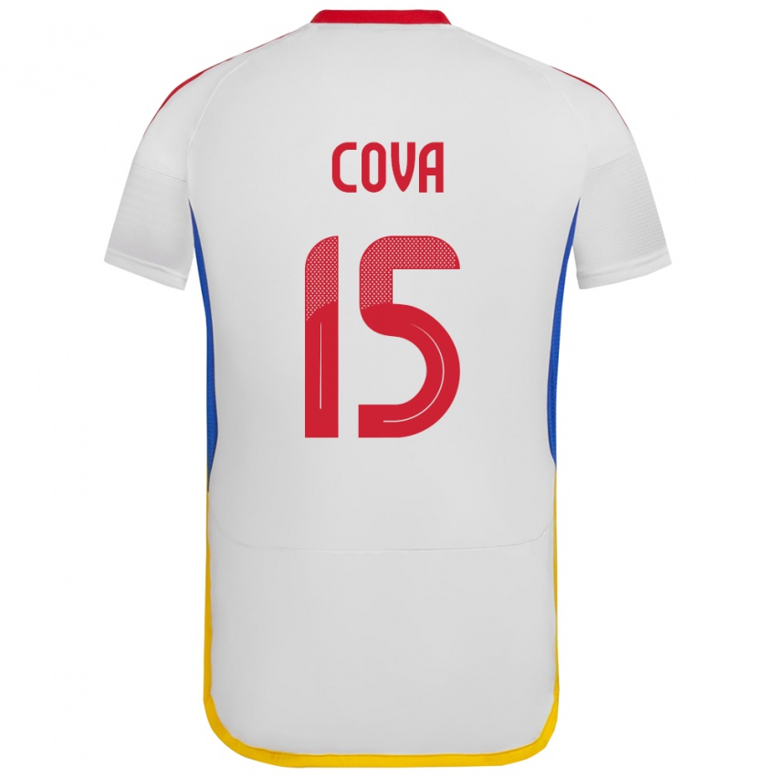 Dětské Venezuela Adrián Cova #15 Bílý Daleko Hráčské Dresy 24-26 Dres