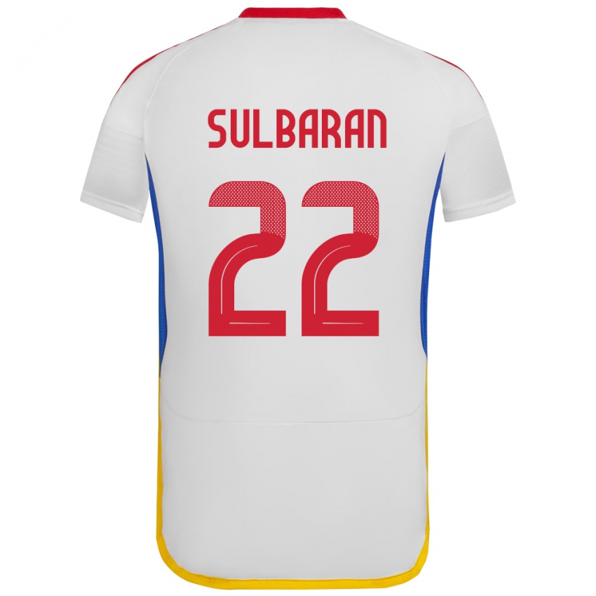 Dětské Venezuela Manuel Sulbarán #22 Bílý Daleko Hráčské Dresy 24-26 Dres