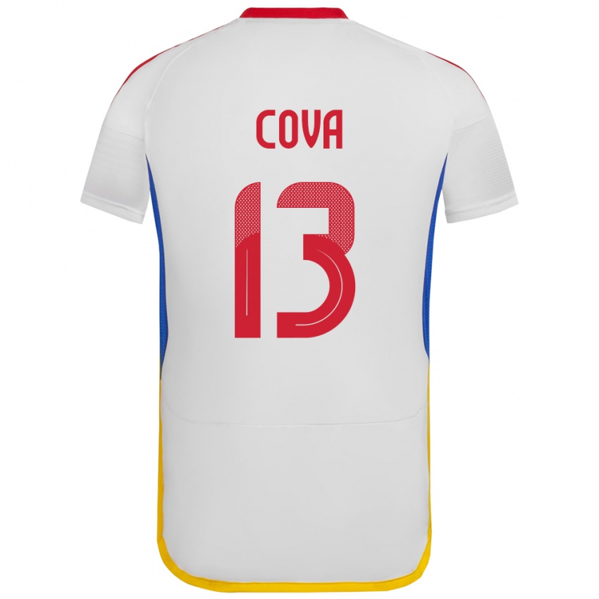 Dětské Venezuela Alejandro Cova #13 Bílý Daleko Hráčské Dresy 24-26 Dres