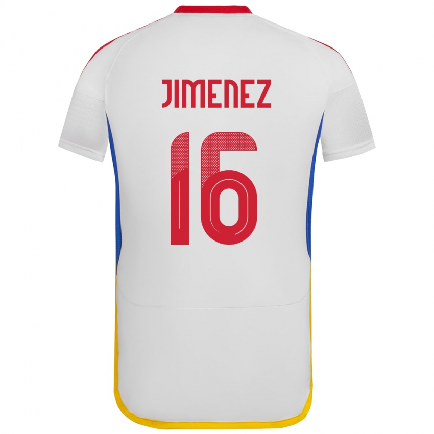 Dětské Venezuela Néstor Jiménez #16 Bílý Daleko Hráčské Dresy 24-26 Dres